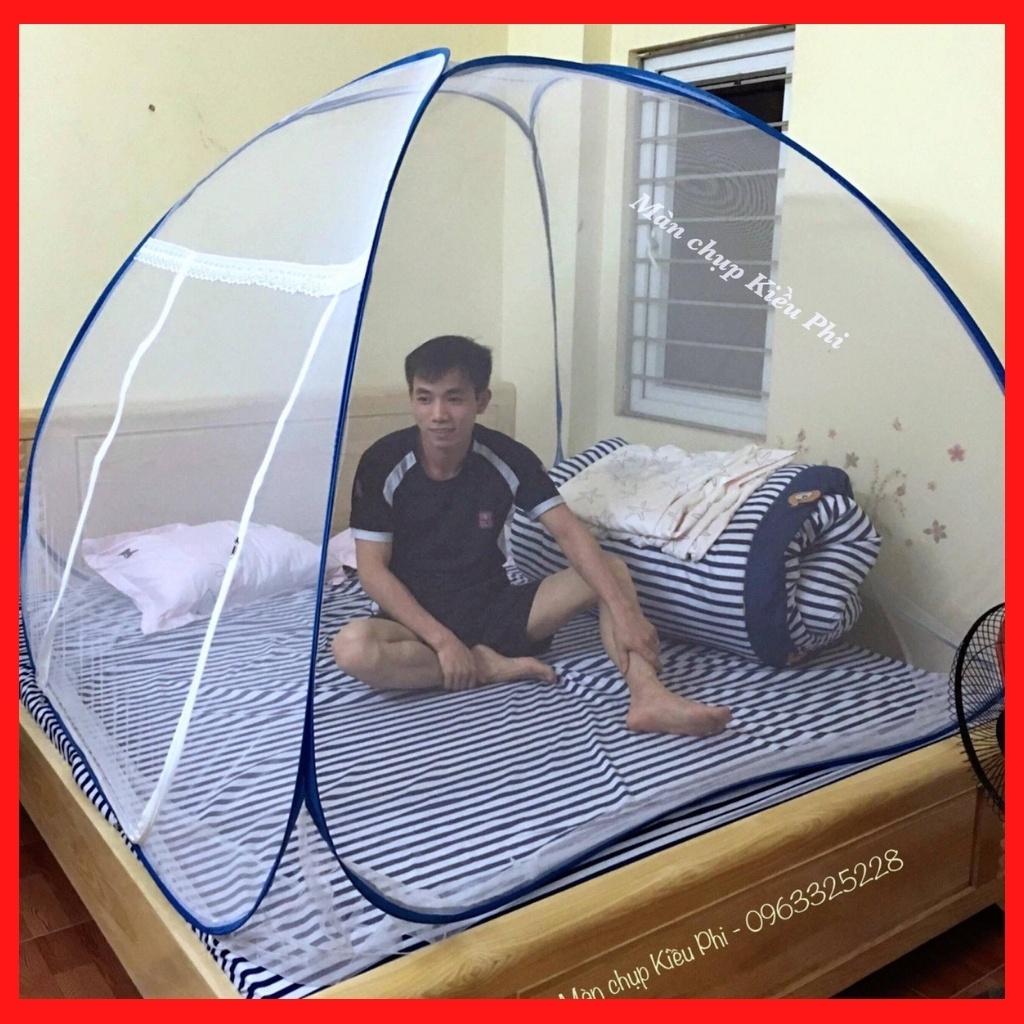 Màn chụp người lớn chống muỗi tự bung đỉnh chóp 1m2, 1m6, 1m8, 2m2 gấp gọn Kiều Phi