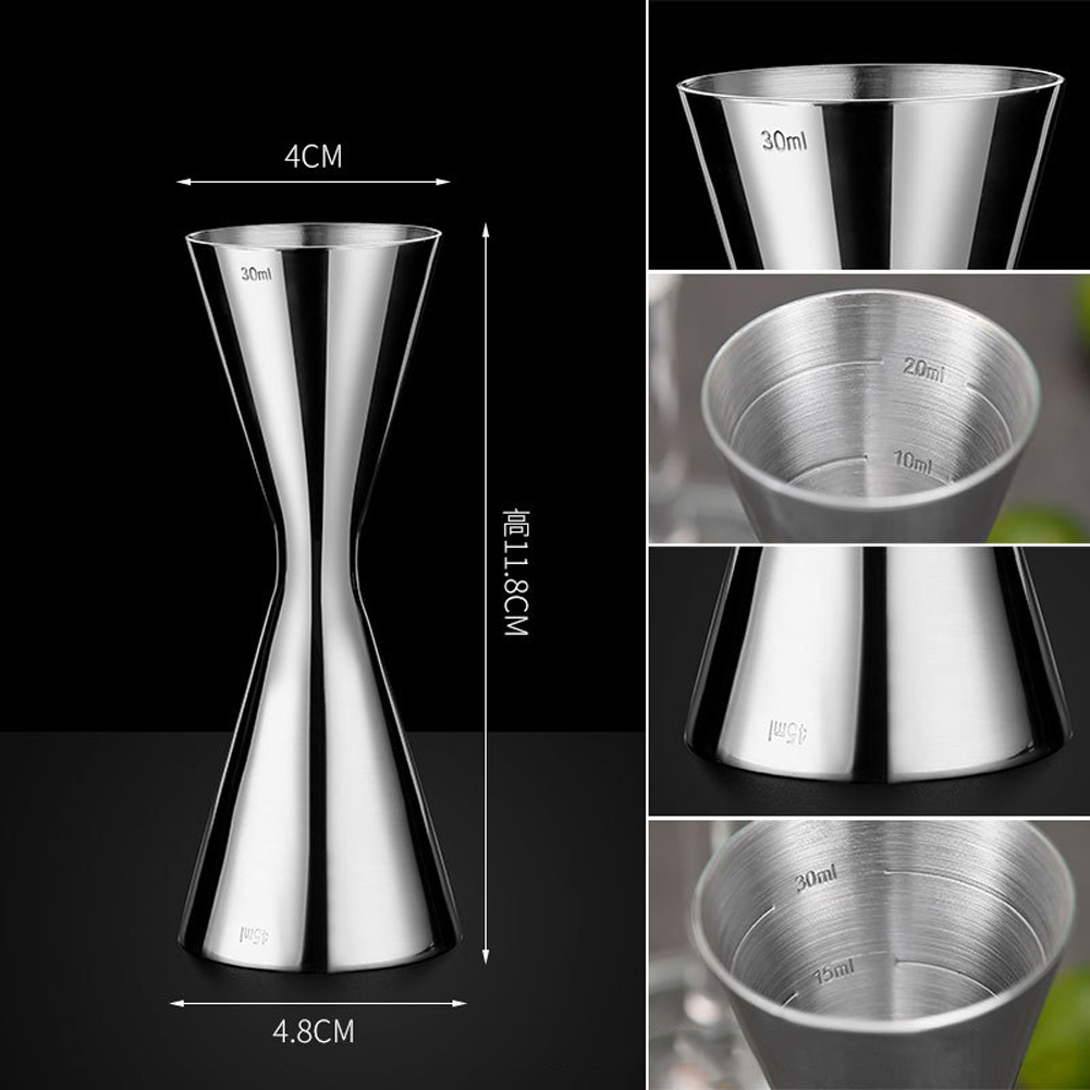 Stainless Steel Measure Cup Double Head Bar Party Wine Cocktail Shaker Jigger Specification:30 / 45ml