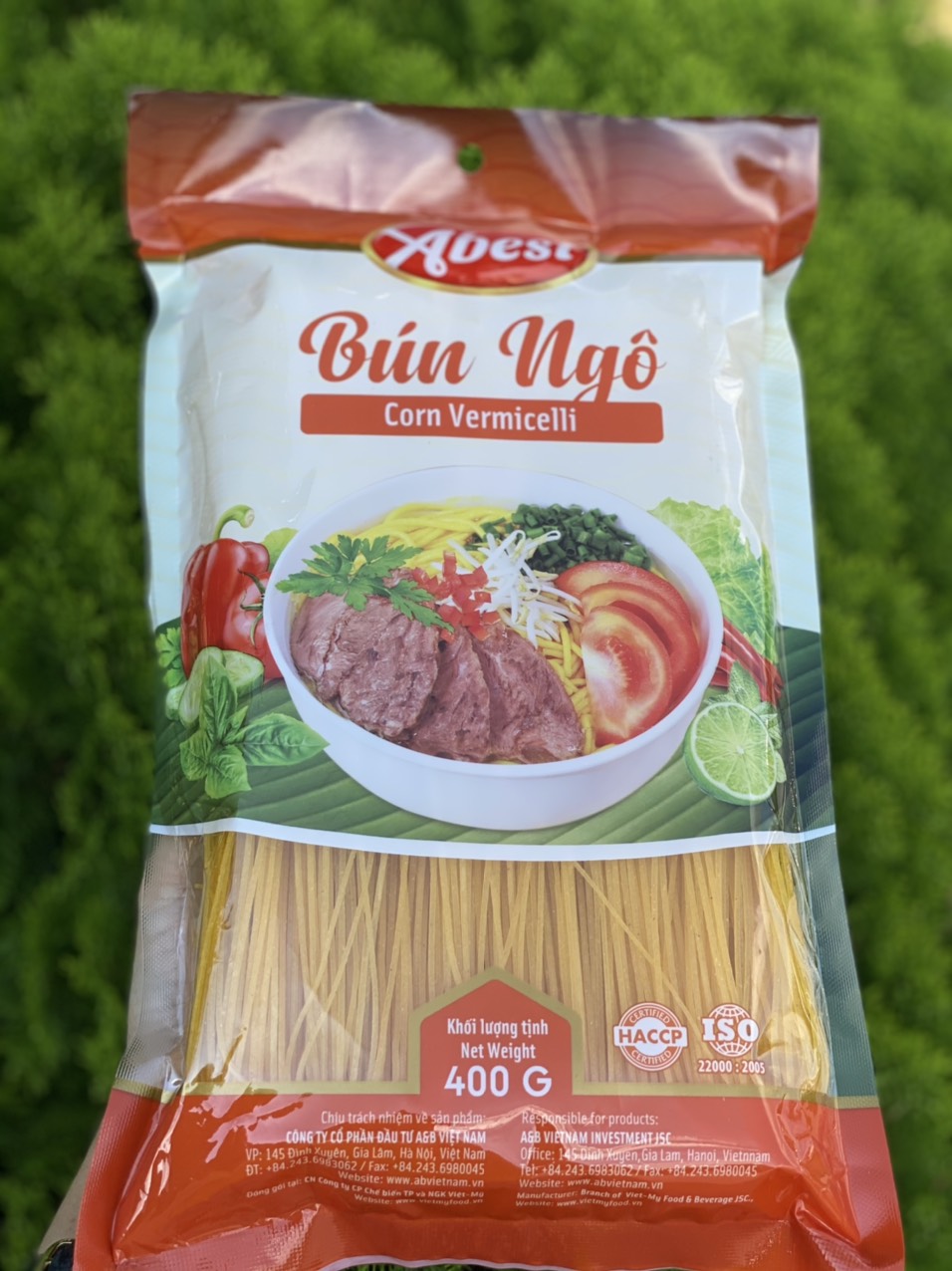 Bún ngô ABEST / Khối lượng 400g /Bún khô Hữu Cơ/Làm từ ngô cao bằng