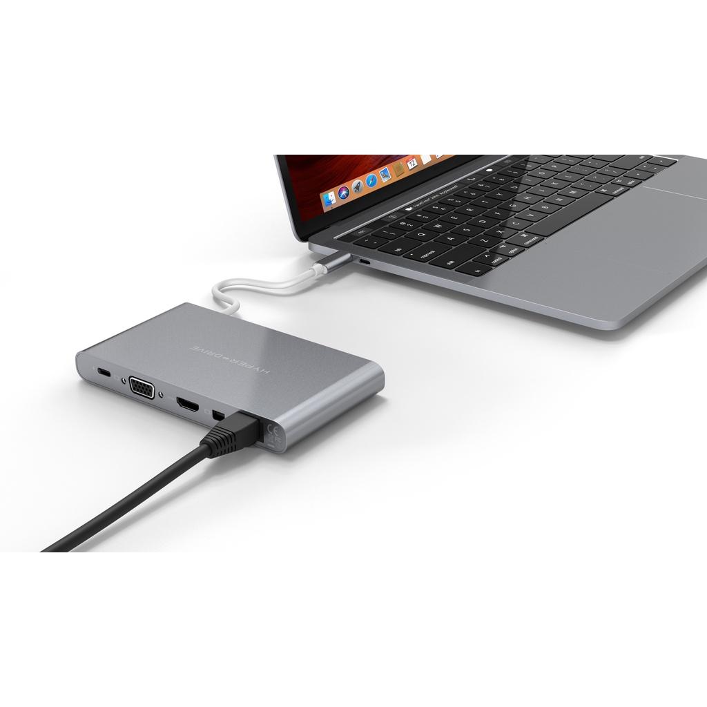 Cổng Chuyển HYPERDRIVE ULTIMATE 11port USB-C HUB For MACBOOK PRO, PC &amp; DEVICES - GN30 - Hàng Chính Hãng