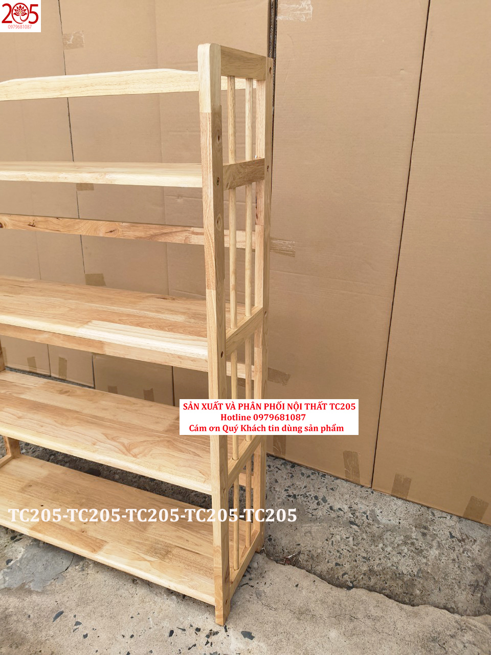 Kệ Sách Đứng 4 Tầng Phương Lâm - Màu Tự Nhiên
