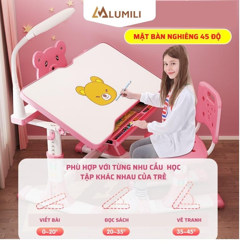 Bộ bàn học chống gù chống cận thông minh cho trẻ em A8 tăng chỉnh độ cao