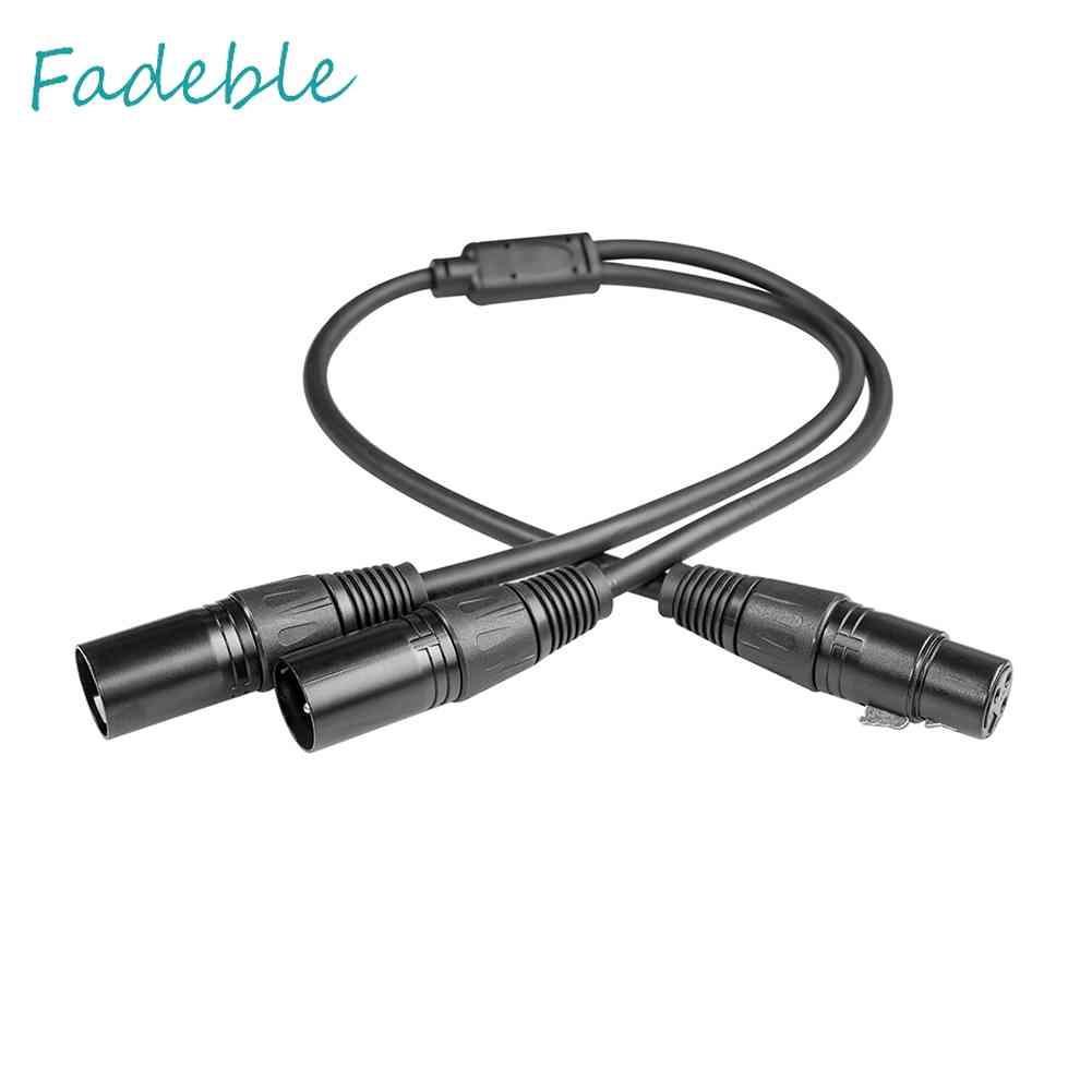 Cáp Chia 3 Pin XLR Sang XLR KéP HìNh Chữ Y 50cm - MàU Đen