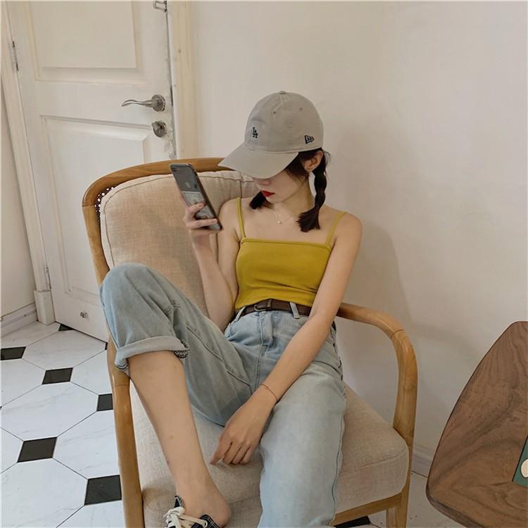 Áo hai dây sợi bún croptop CRA018 thời trang ulzzang