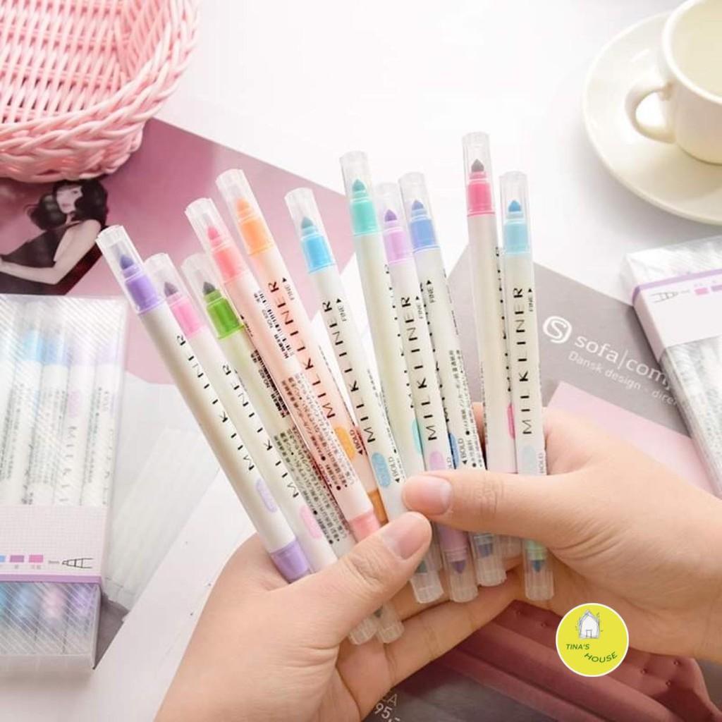 Bộ bút dạ vẽ nghệ thuật HK Milkliner Tina 12 Màu da dụng chất lượng cao