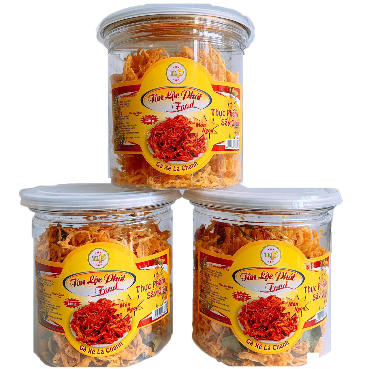 KHÔ GÀ XÉ LÁ CHANH TÂN LỘC PHÁT - MỖI HŨ 150G