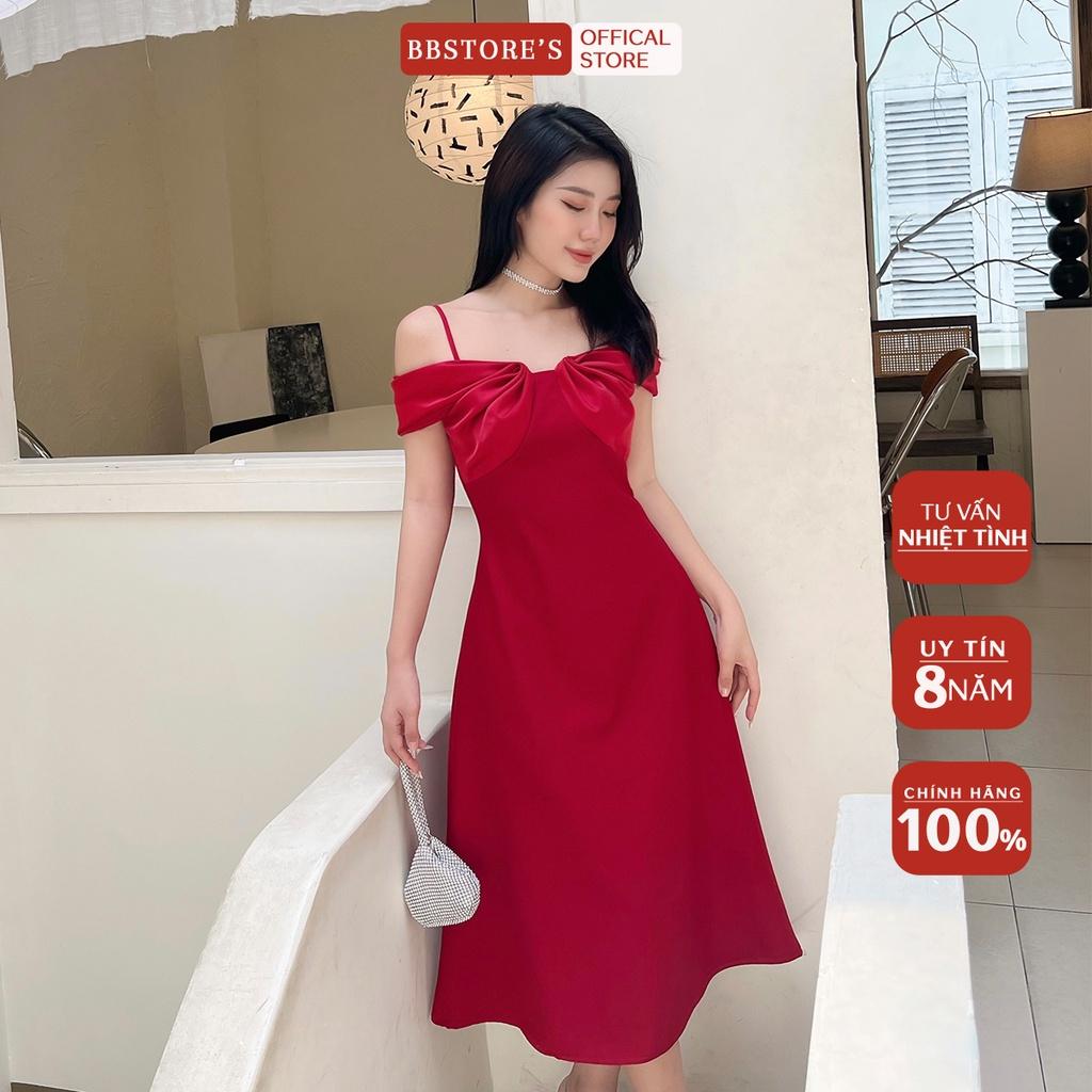 BBSTORE'S Đầm Xòe Dự Tiệc Trễ Vai Dự Tiệc Sang Trọng -D1207