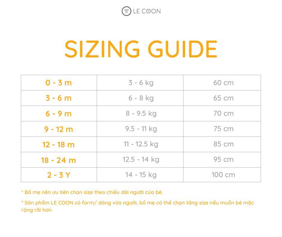LE COON  Áo Cúc Bấm Vai  3 tháng-3 tuổi
