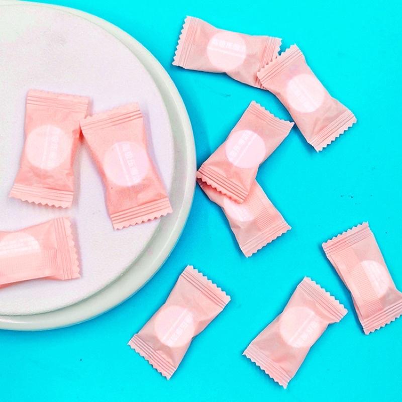 Khăn giấy nén hình viên kẹo xinh xắn bỏ túi mang theo khi đi du lịch, picnic, dã ngoại cực kỳ tiện lợi dễ thương