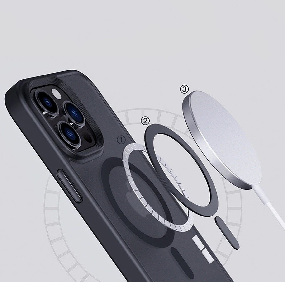 Ốp lưng Likgus chống sốc, chống vân tay cho iPhone 15 Pro/ 15 Pro Max/ 14 Pro/ 14 Pro Max, hỗ trợ sạc không dây - Hàng chính hãng