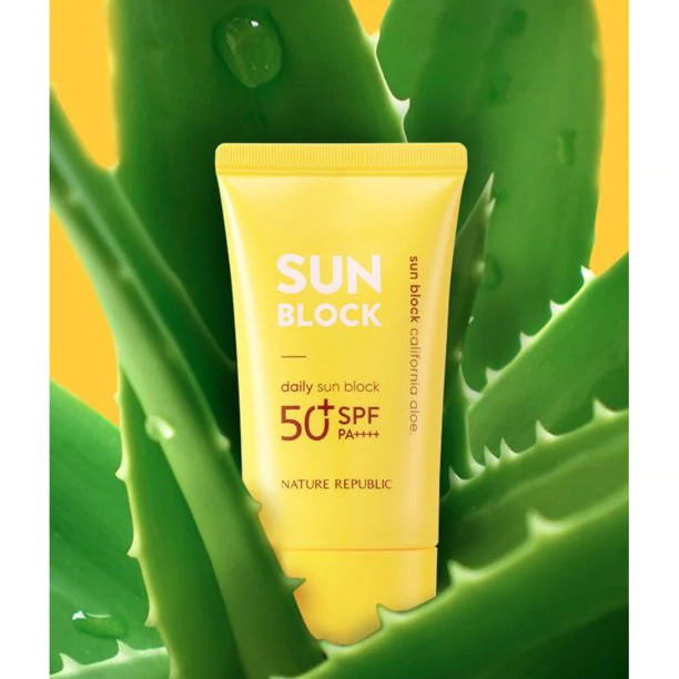 Kem chống nắng nâng tông NATURE REPUBLIC California Aloe Daily Sunblock SPF50 57ml