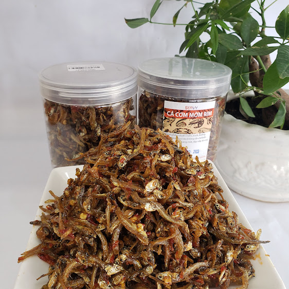 Đặc Sản Nha Trang -Cá Cơm Rim, Cay Cay Xốp Giòn, Seavy Hộp 500g