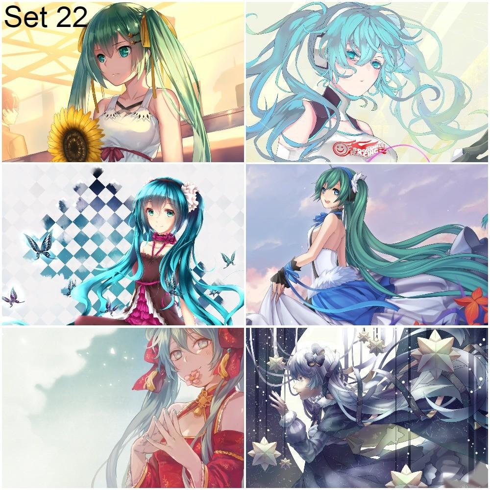 Bộ 6 Poster vocaloid Hatsume Miku (3) (bóc dán) - A3,A4,A5