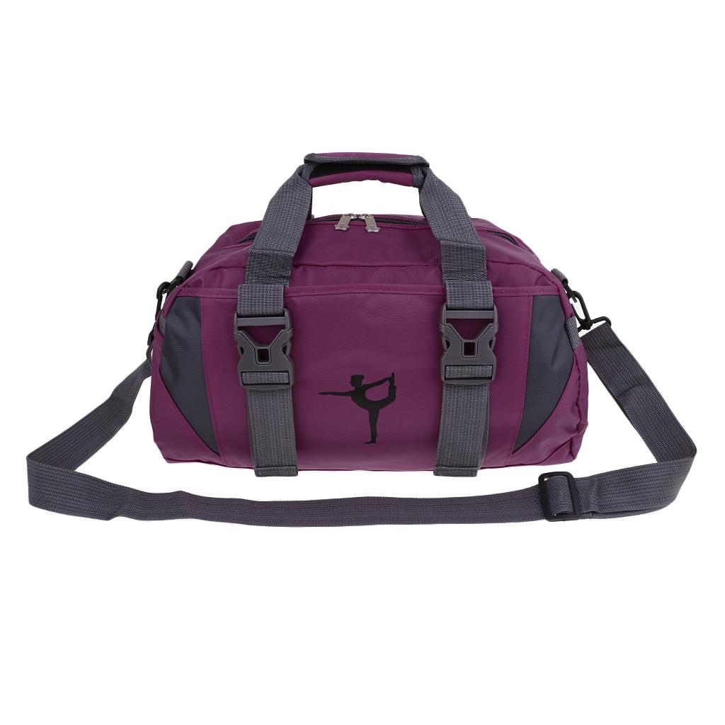 16x8x8inch Women Men Sports Gym Duffel Bag Dance Yoga Travel Shoulder Pack with Two Side Pockets and One Front Pockets