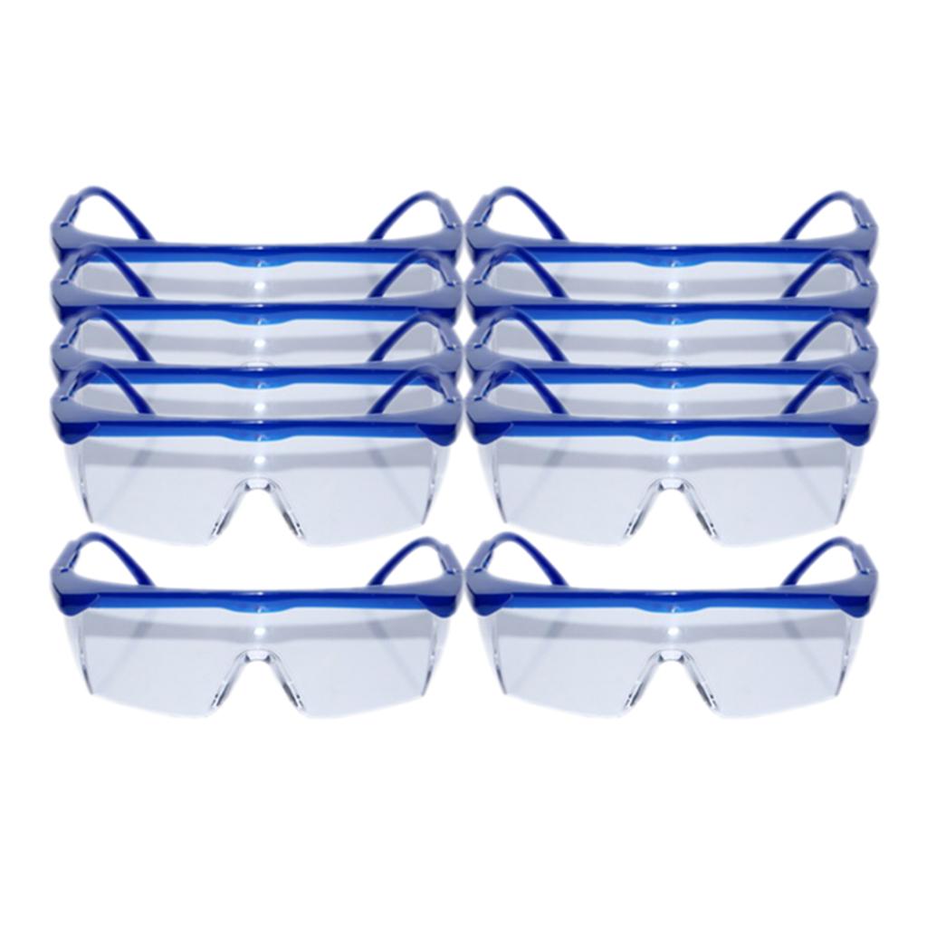 Lots 10 Lightweight Safety Glasses Eye Protector w/Clear Lens Dust-proof