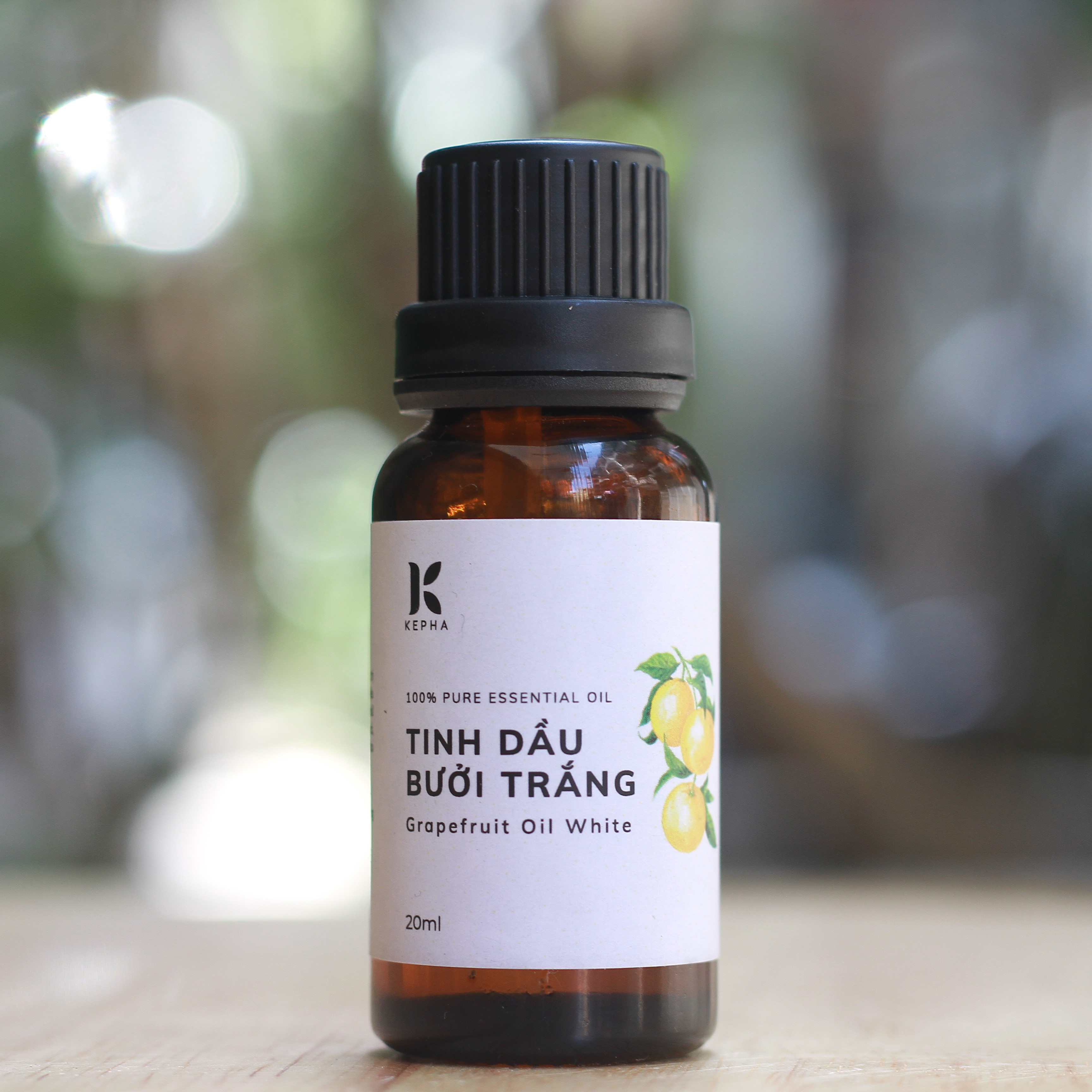 Tinh dầu Bưởi Trắng Kepha 20ml - Cam kết nguyên chất 100%, nhập khẩu trực tiếp Tây Ban Nha - Giúp làm đẹp, kích thích tóc mọc, giảm tóc rụng - Khử mùi, thư giãn, giảm stress, giúp sạch không khí