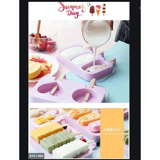 Khuôn làm kem silicon gồm nhiều mẫu  mẫu mới