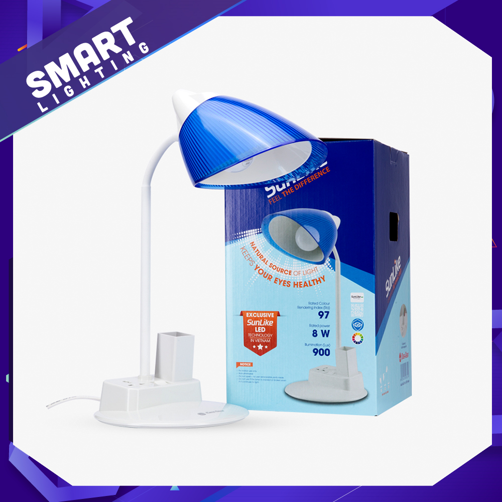 Đèn bàn LED chống cận 8W Rạng Đông RD-RL-40 (OC-USB) - Màu xanh