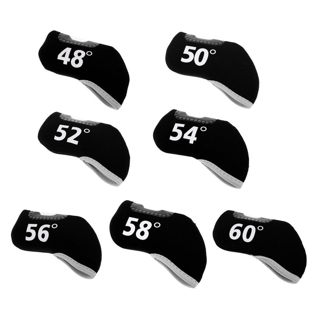 2-5pack Golf Club Iron Putter Headcover Head Cover Protector 48 Degree Black