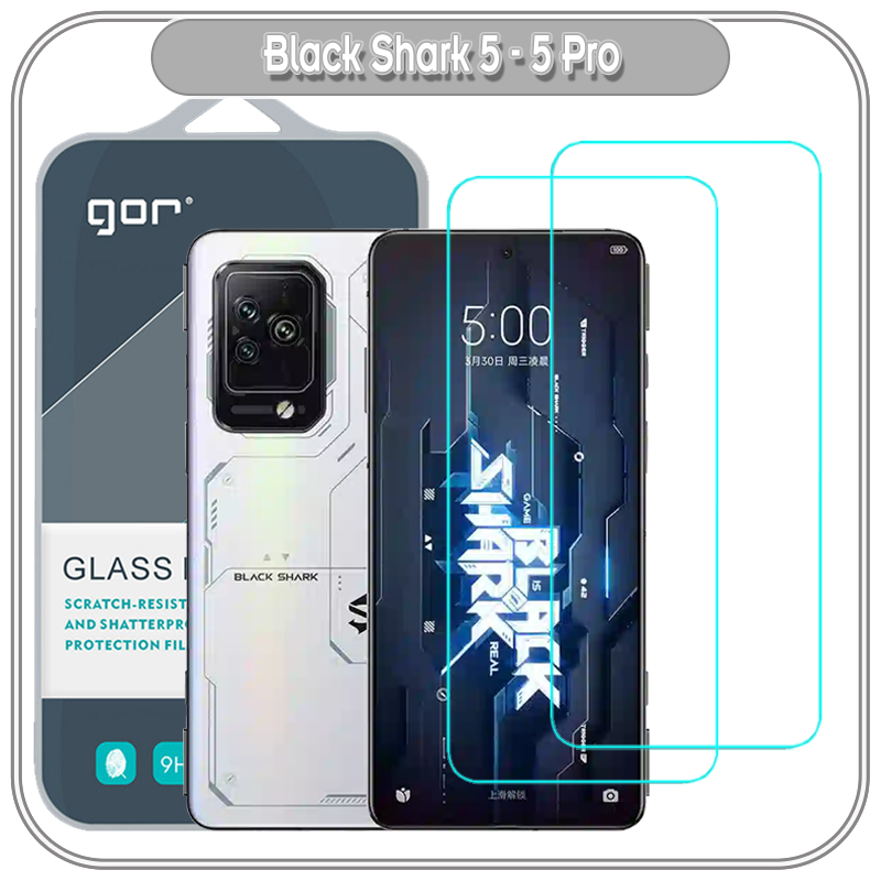 Bộ 2 miếng kính cường lực Gor trong suốt cho Xiaomi Black Shark 5 - 5 Pro - hàng nhập khẩu