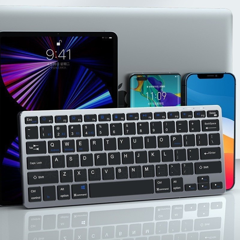 Bộ Bàn phím chuột không dây mini W616C - pin sạc TypeC- đa kết nối bluetooth 5.0 + 3.0 + Usb wireless 2.4G hàng nhập khẩu