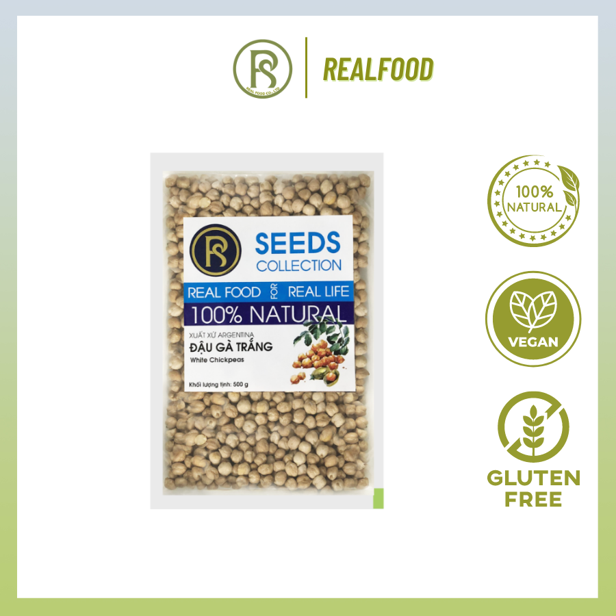 500g Đậu gà trắng Real Food (chickpeas)