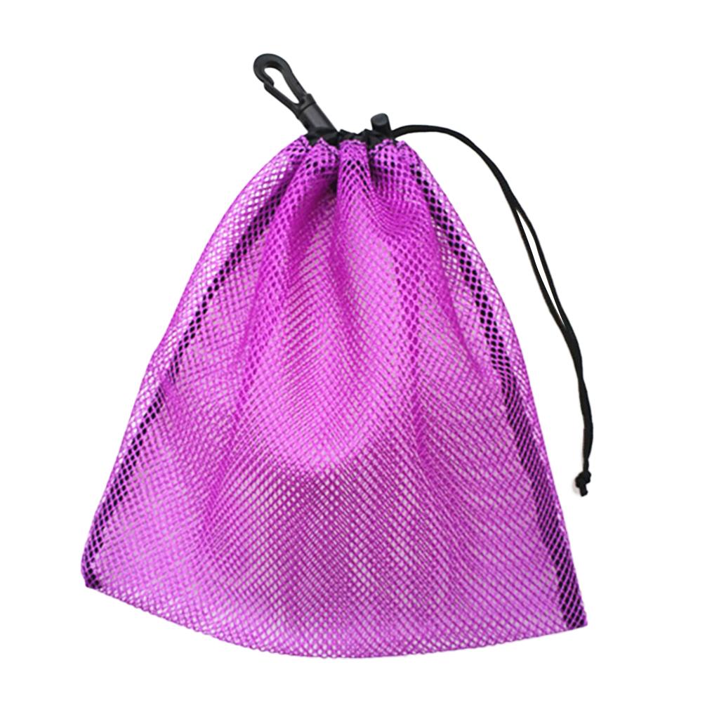 2Pcs Durable Mesh Nets Bag Pouch Golf Tennis Ball Carrying Holder Storage