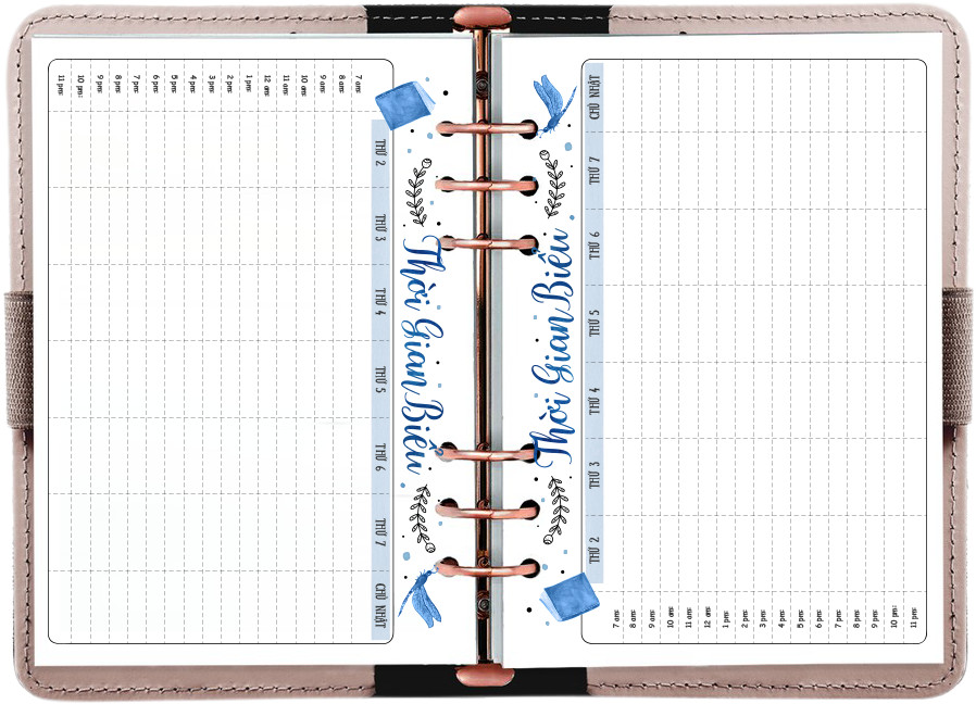 Giấy / Ruột refill sổ còng 6 lỗ A5 cho sinh viên, học tập 60 tờ, định lượng 100gsm của Self Planner