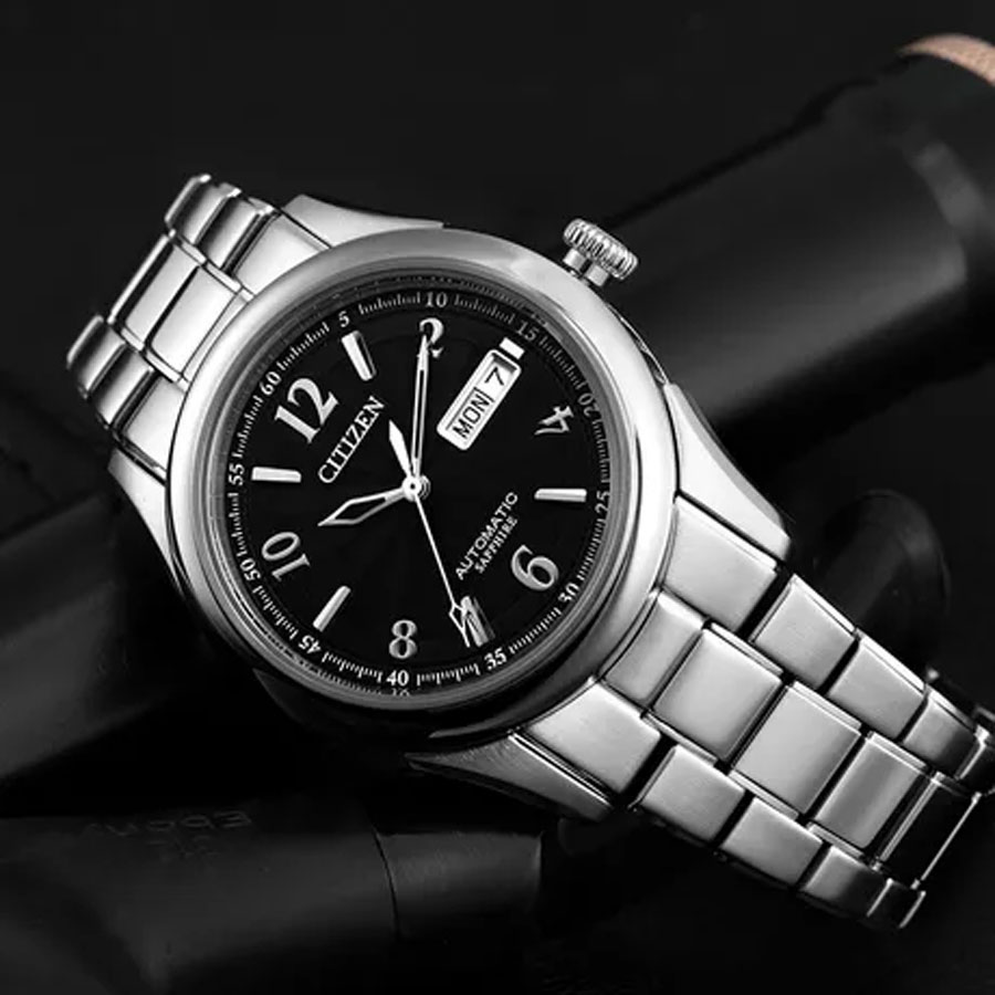 Đồng Hồ Nam Citizen Dây Thép Không Gỉ NH8310-53E - Mặt Đen (Sapphire)