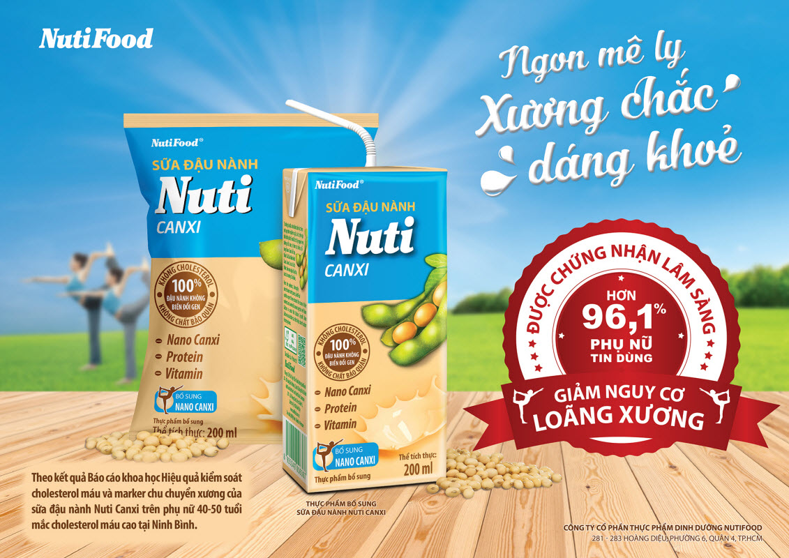 Sữa đậu nành Nuti Canxi Hộp 1 Lít NSDNX03TIB NUTIFOOD