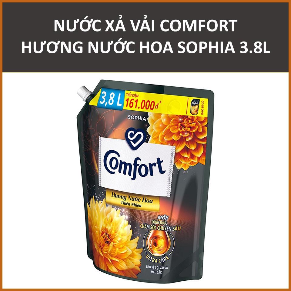 Combo 2 túi nước xả vải Comfort Nước hoa Sophia khổng lồ 3.8LX2