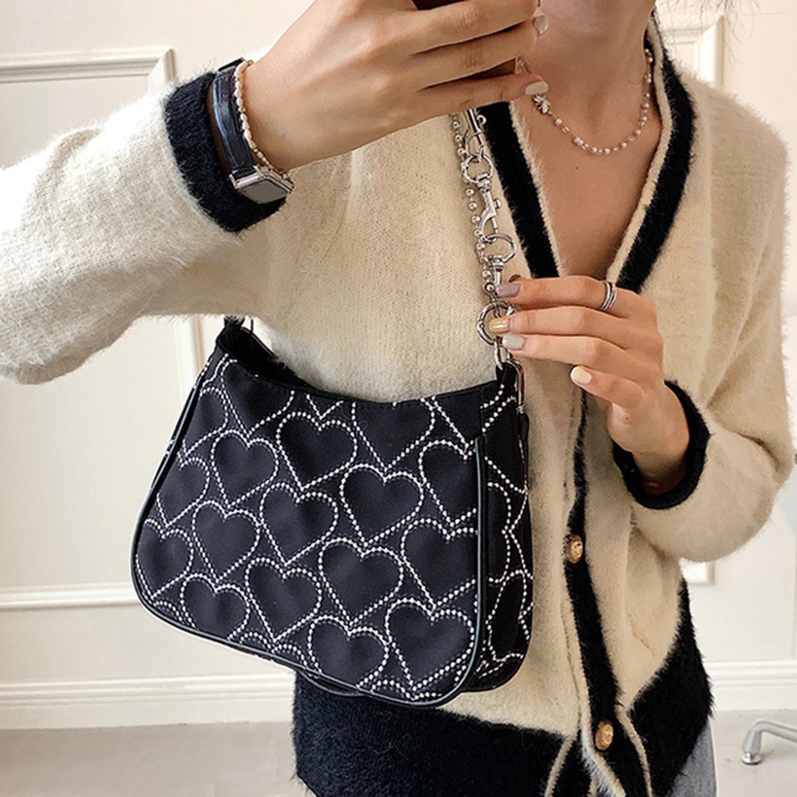 Casual Dumpling Bun Heart Pattern Underarm Bags Purse Shoulder Bag