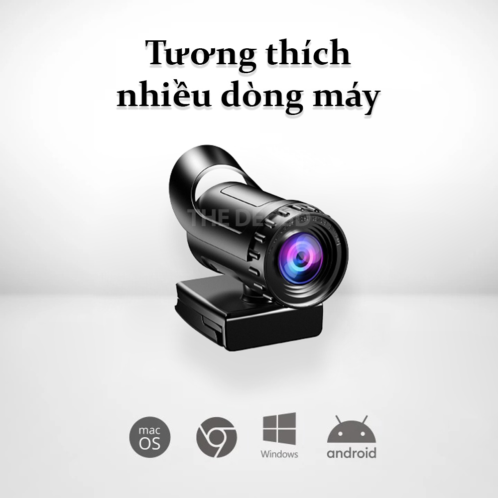 | Xuất Khẩu Mỹ | - Webcam Full HD 720p / 1K / 2K / 4K / 8K Camera Máy Tính / Laptop Tự Động Lấy Nét - The Deosd WC - Hàng Chính Hãng