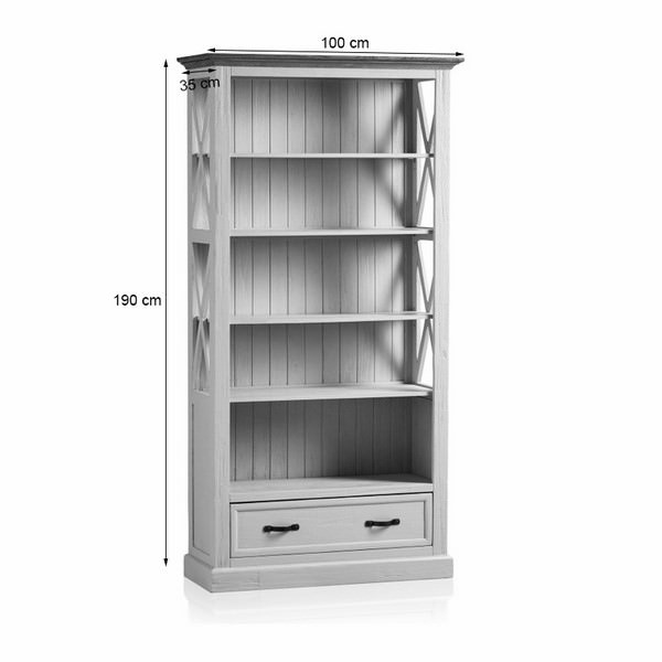 Tủ sách cao Seychelles gỗ sồi