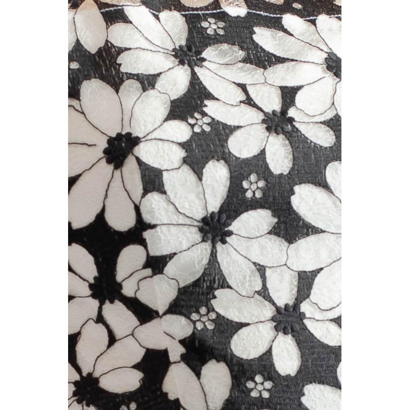 Đầm ren xòe Tri'C Luxury họa tiết phối Trắng A13219-T