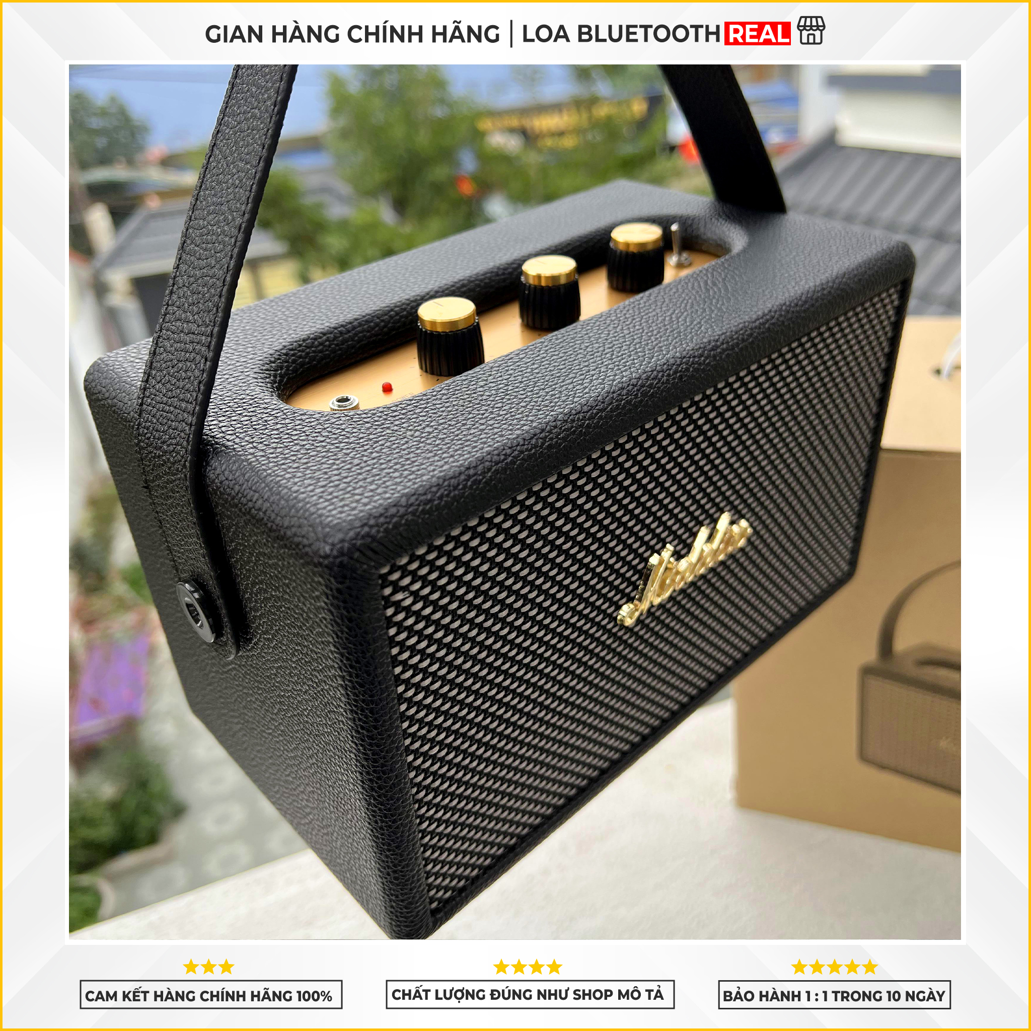 Loa Bluetooth MIDDIX Âm Thanh Sống Động Thiết Kế Bọc Da Kiểu Dáng Phong Cách