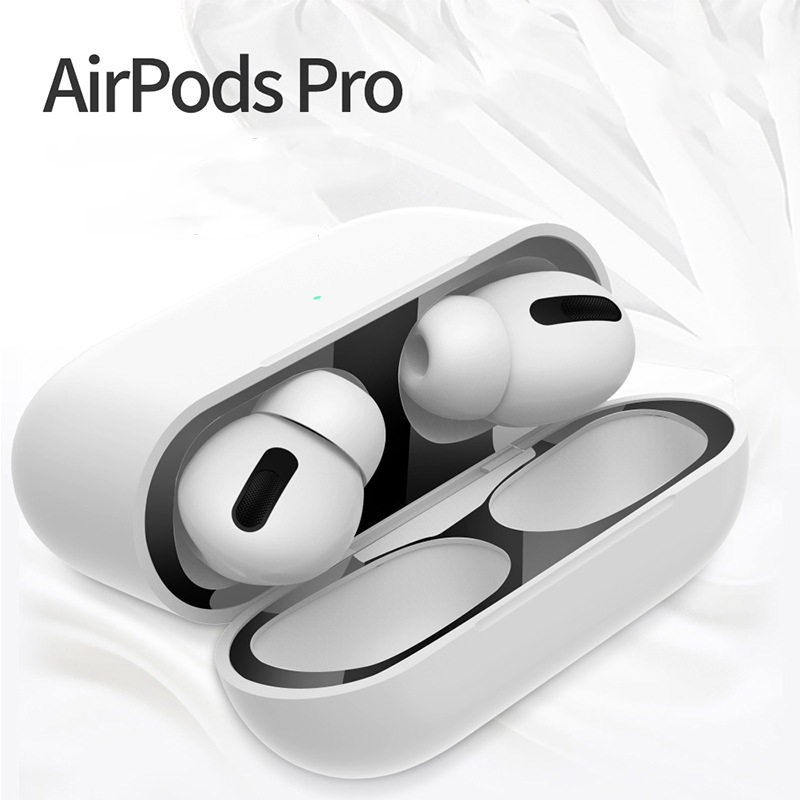 Miếng Dán Kim Loại Siêu Mỏng Chống Bụi Cho Case Airpods Pro