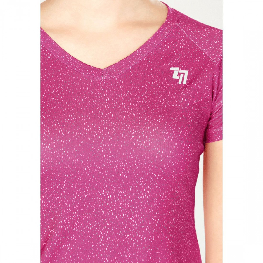 Áo Thể Thao Nữ W Basic V Neck Pur/Wht