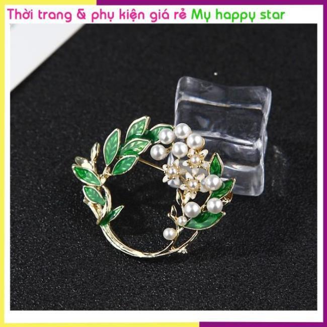 Cài áo thời trang olive xanh GC129