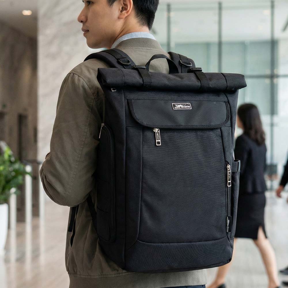Balo du lịch cao cấp nắp gập dung tích lớn Xbags DarkBear XB 1202 đựng laptop 17 inch, chống sốc, chống nước – phong cách sang trọng, tiện dụng!