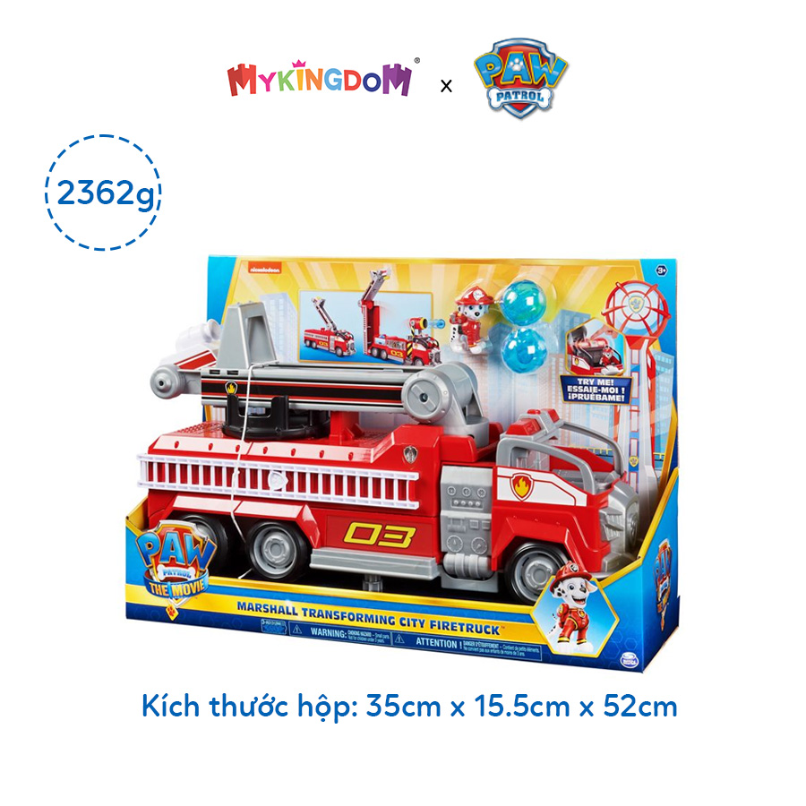 Đồ Chơi PAW PATROL Mô Hình Xe Cứu Hỏa Biến Hình The Movie - Marshall 6060444