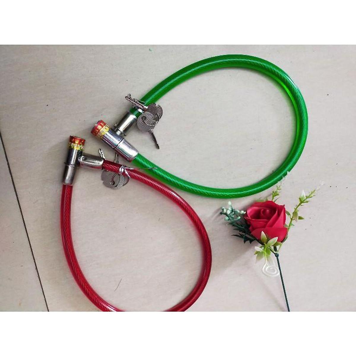 Khoá dây xe bằng cáp an toàn chăc chắn chìa chốm trộm