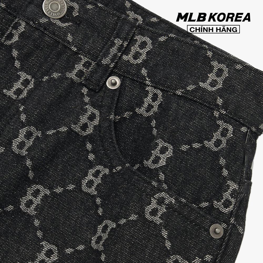 MLB - Chân váy mini denim chữ A Dia Monogram Jacquard 3FDSM0324