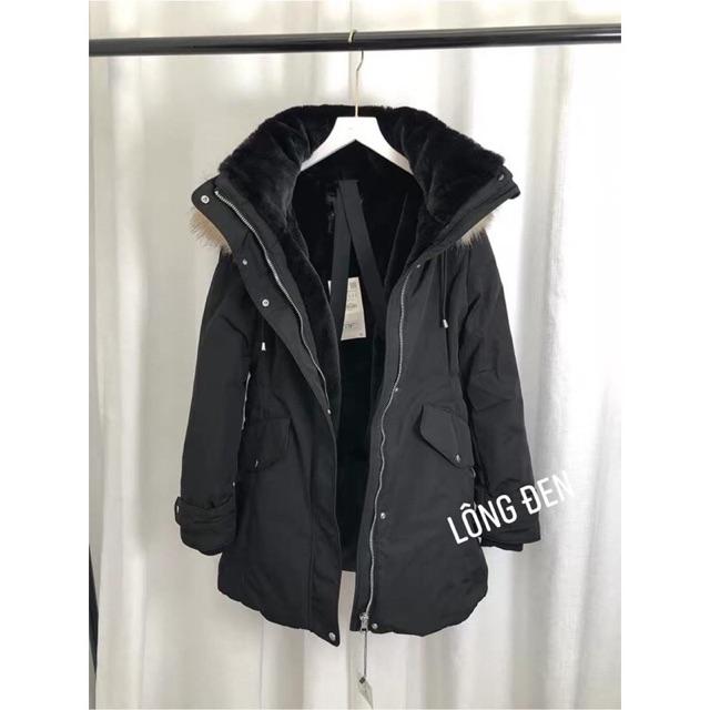 Áo khoác parka  cúc cài sau siêu dày siêu ấm lót lông cực đẹp hàng newww hot trend
