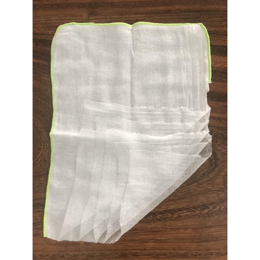 Combo 10 khăn gạc (sữa,mùng) khổ 25x35 ,4 lớp và 5 lớp ,100% cotton ,thương hiệu THIÊN THANH , ảnh thật , bảo đảm giao đ