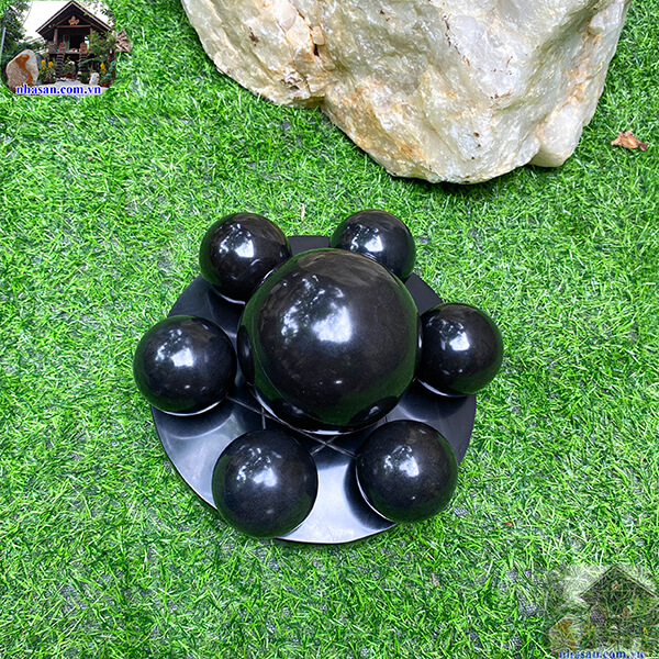 Thất tinh trận Obsidian đá bồ kết đen tự nhiên trấn sát cầu tài TTT03 nặng 7kg