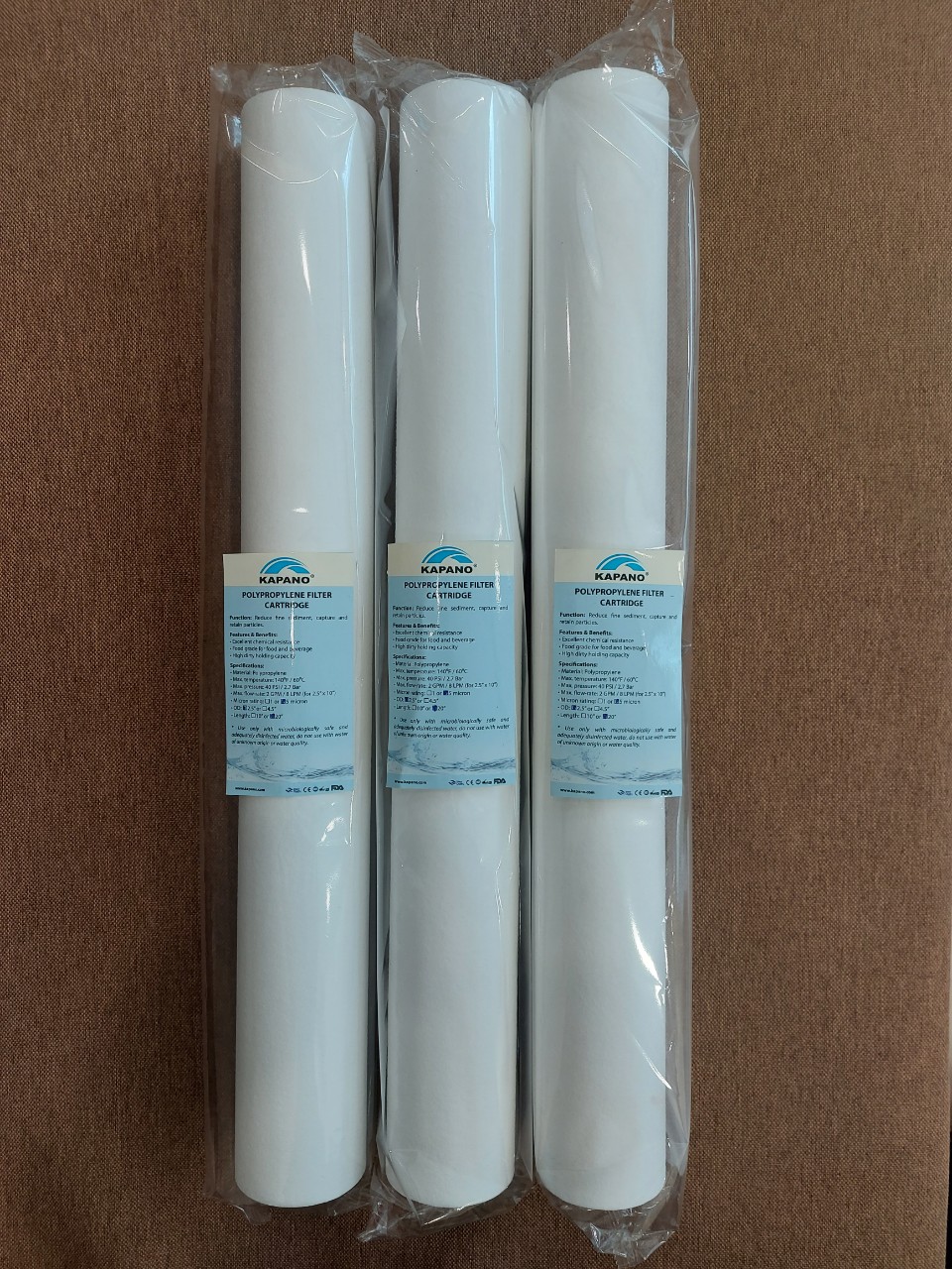 Lõi lọc cặn Polypropylene 5 micron 20″ Kapano - Hành chính hãng