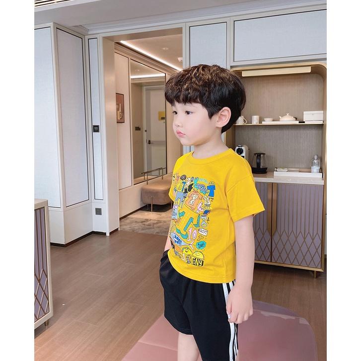 AT17 Size90-150 Áo thun bé trai Thời trang trẻ Em hàng quảng châu