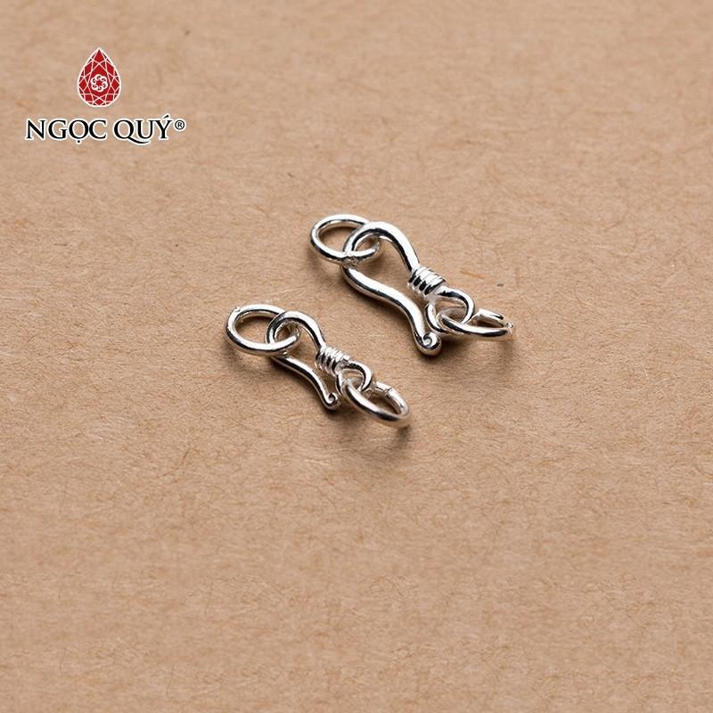 Charm bạc móc khóa kết vòng tay, dây chuỗi 13mm - Ngọc Quý Gemstones