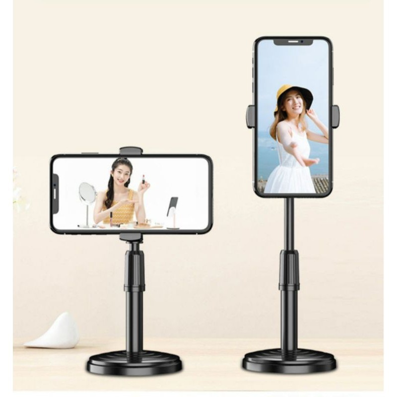 Giá đỡ điện thoại để bàn livestream, xem video ổn định, xoay 360 độ, quay phim, ghi hình tại nhà